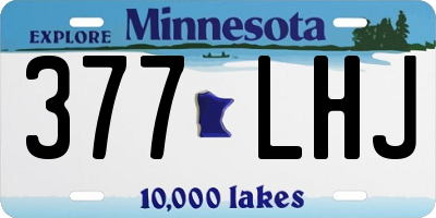 MN license plate 377LHJ