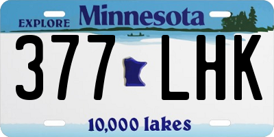 MN license plate 377LHK