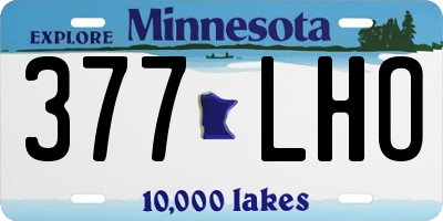MN license plate 377LHO