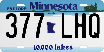 MN license plate 377LHQ