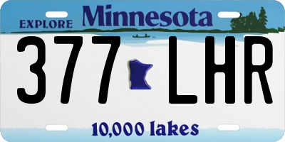 MN license plate 377LHR