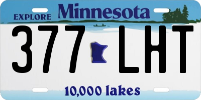 MN license plate 377LHT