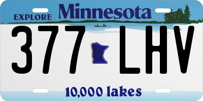 MN license plate 377LHV