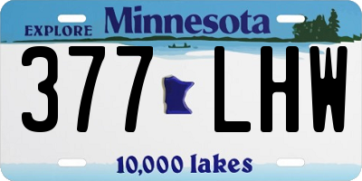 MN license plate 377LHW