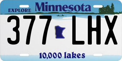 MN license plate 377LHX