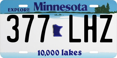 MN license plate 377LHZ