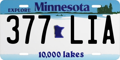 MN license plate 377LIA