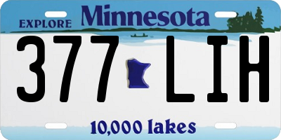 MN license plate 377LIH