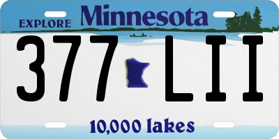 MN license plate 377LII