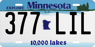 MN license plate 377LIL