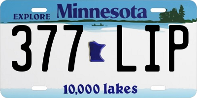 MN license plate 377LIP