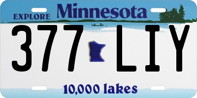MN license plate 377LIY