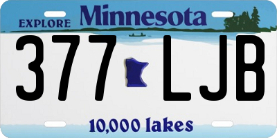 MN license plate 377LJB
