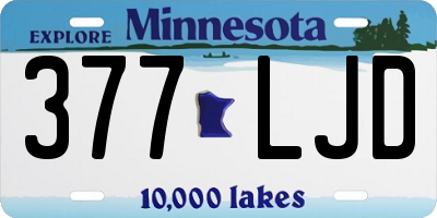 MN license plate 377LJD