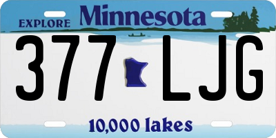 MN license plate 377LJG