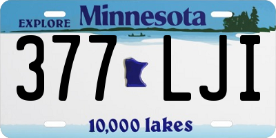MN license plate 377LJI