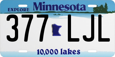 MN license plate 377LJL