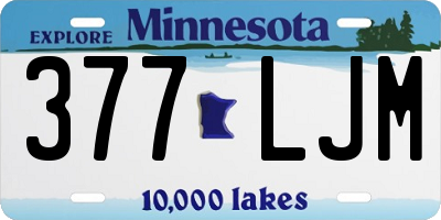 MN license plate 377LJM