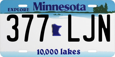 MN license plate 377LJN