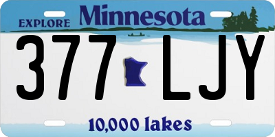 MN license plate 377LJY