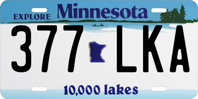 MN license plate 377LKA