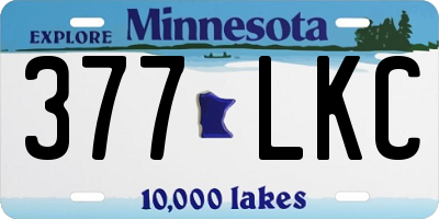 MN license plate 377LKC