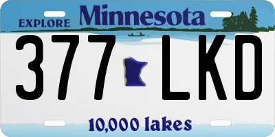 MN license plate 377LKD