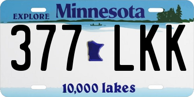 MN license plate 377LKK