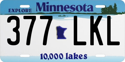 MN license plate 377LKL