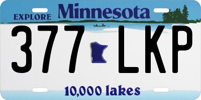 MN license plate 377LKP