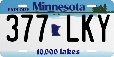 MN license plate 377LKY