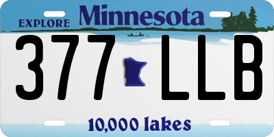 MN license plate 377LLB