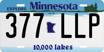 MN license plate 377LLP