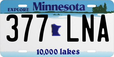 MN license plate 377LNA