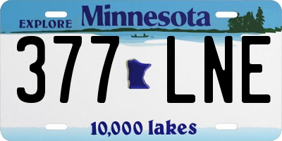 MN license plate 377LNE