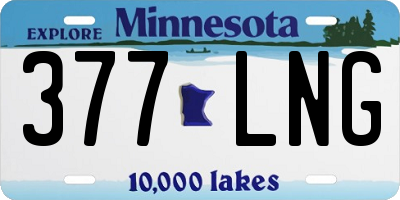 MN license plate 377LNG
