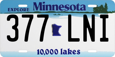 MN license plate 377LNI