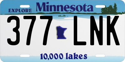 MN license plate 377LNK
