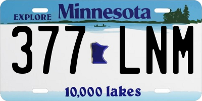 MN license plate 377LNM
