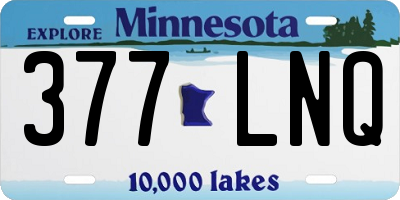 MN license plate 377LNQ