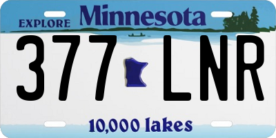 MN license plate 377LNR