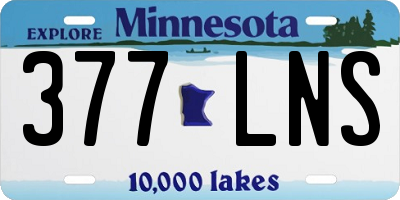 MN license plate 377LNS