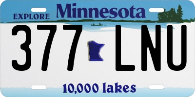 MN license plate 377LNU