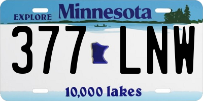 MN license plate 377LNW