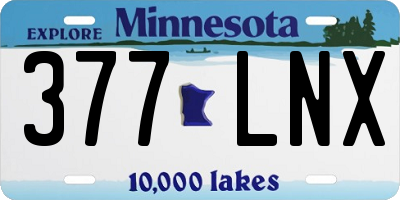 MN license plate 377LNX