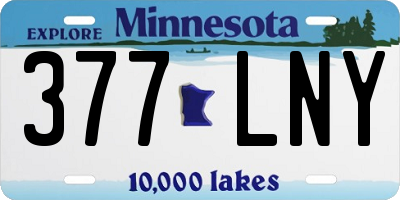 MN license plate 377LNY