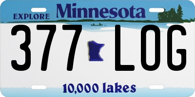 MN license plate 377LOG