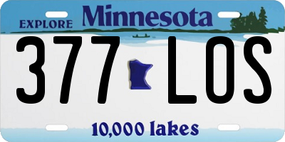 MN license plate 377LOS