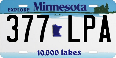 MN license plate 377LPA