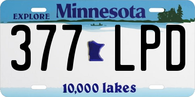 MN license plate 377LPD